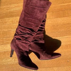 Vintage merlot suede banana republic boots